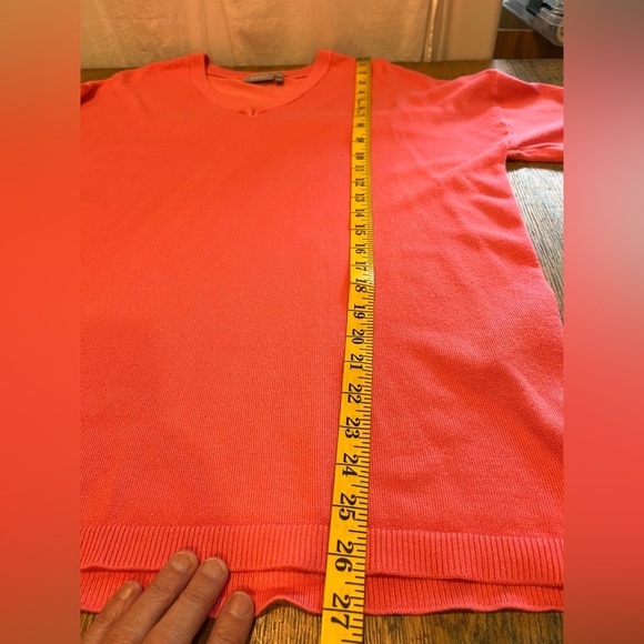 🩷FRANSA – Coral Pink Knit V-Neck Top M - Picture 11 of 11
